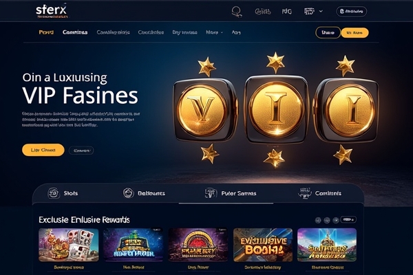 อินเตอร์เฟซคาสิโนออนไลน์สมัยใหม่ที่มีฟีเจอร์ VIP